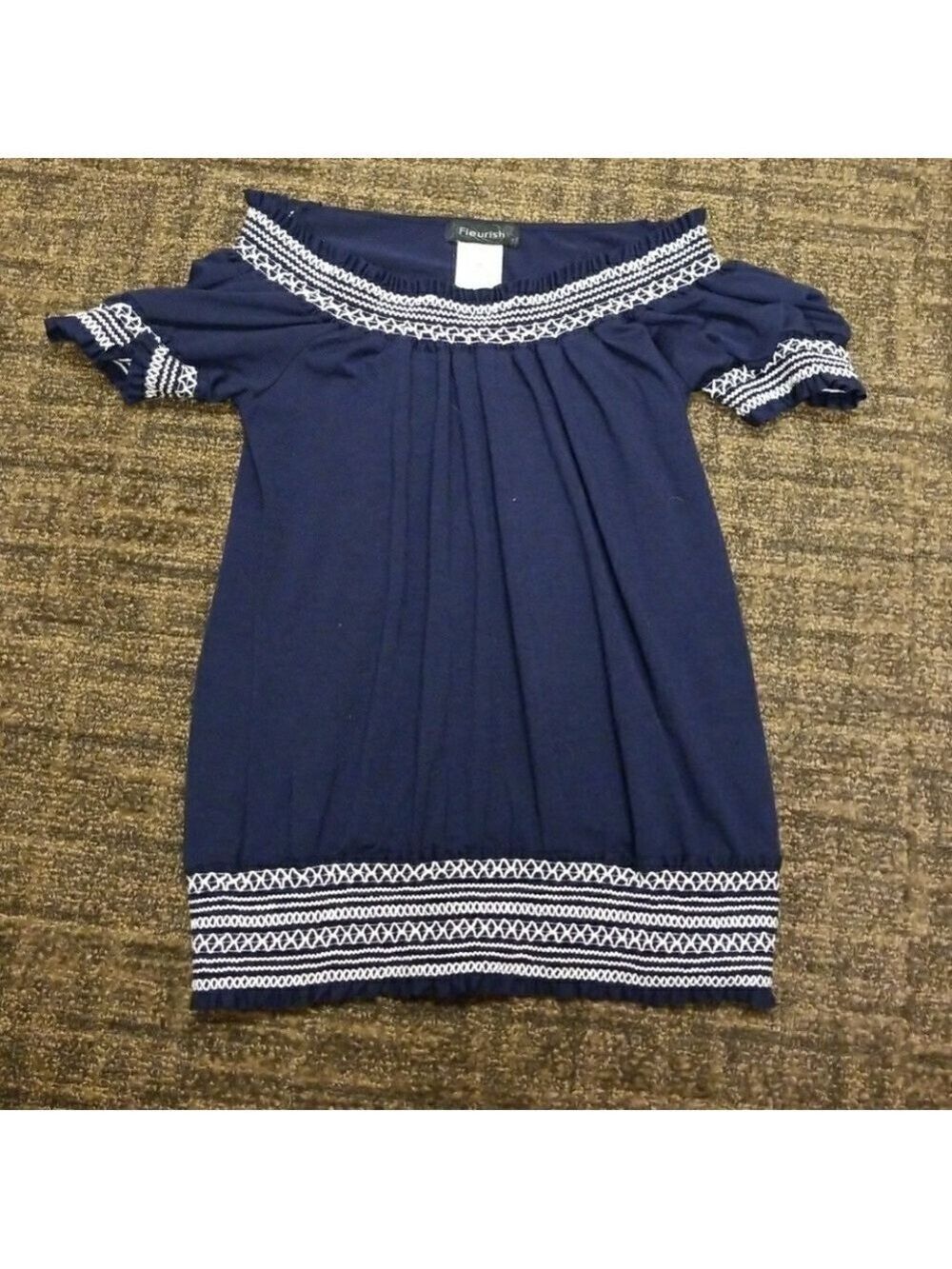 Blue Navy Off Shoulder Top